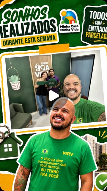 Publicação de @mrv.dowglas_melo: Cliente recebendo as chaves do apartamento em Manaus. Sonho da casa própria realizado com o Dowglas!
